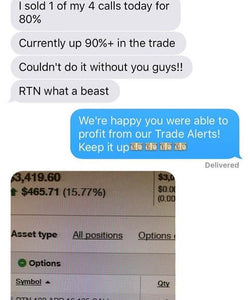 One of our All Access Members making $400+ on our RTN Call!