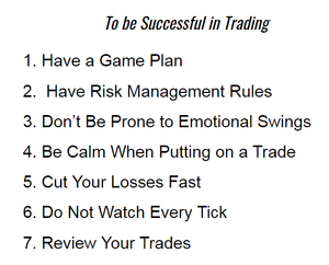 To be Successful in Trading